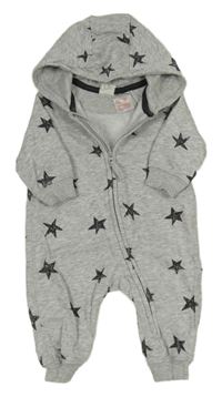 Šedá tepláková kombinéza s hvězdami a kapucí H&M