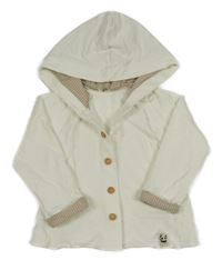 Bílá propínací mikina s kapucí Benetton