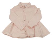 Světlerůžová mušelínová tunika s límečkem Dopodopo