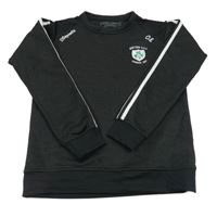 Černá sportovní mikina s výšivkou 