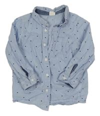 Modrá pruhovaná košile s hvězdičkami H&M