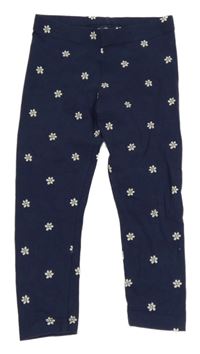 Tmavomodré legíny s kvítky George