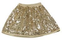 Zlatá flitrová sukně H&M