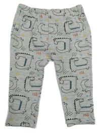 Šedé vzorované tepláky s dinosaury Matalan