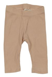 Světlerůžové žebrované legíny H&M