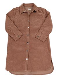 Starorůžový košilový manšestrový kabát River Island