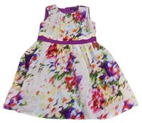 Krémovo-barevné melírované šifonové šaty M&S