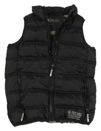 Černá šusťáková zateplená vesta Chapter young