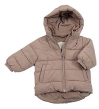 Starofialová šusťáková zimní bunda s kapucí Next