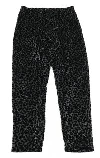 Černo-stříbrné legíny s leopardím vzorem Tu