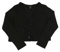 Černý propínací crop svetr New Look
