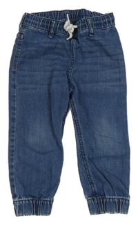 Tmavomodré teplákové cuff rifle H&M