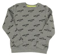 Šedá mikina s nápisy Primark