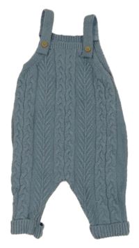 Modré pletené laclové tepláky Nutmeg