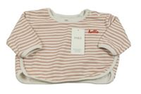 Nové - Růžovo-bílá pruhovaná mikina s nápisem M&S