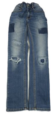 Modré rifle se záděrami a ošoupáním Vingino