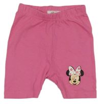 Růžové elastické kraťasy s Minnie Disney