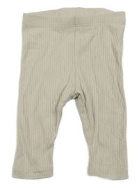 Béžové žebrované legíny H&M