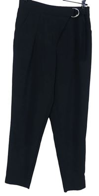 Dámské černé kalhoty s páskem H&M