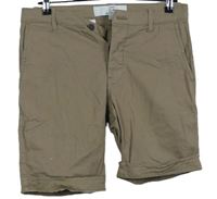 Pánské béžové plátěné chino kraťasy Topman vel. 30