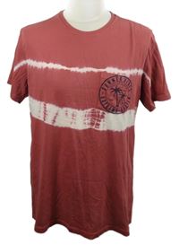 Pánské červené batikované tričko s nápisem George 