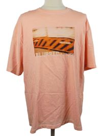 Pánské neonově růžové tričko s potiskem The Couture Club 