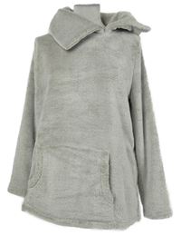 Dámská béžová plyšová mikina s límcem Modern Soul 