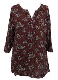 Dámská vínová vzorovaná halenka Multiblu 