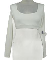 Nové - Dámské bílé crop triko 