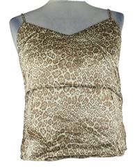 Dámský béžový vzorovaný saténový crop top Rails 