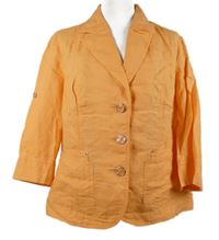 Dámský oranžový lněný kabátek C&A