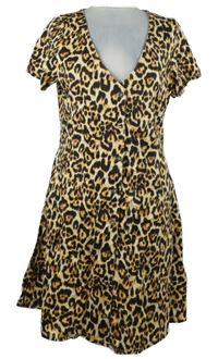 Nové - Dámské černo-béžové vzorované košilové šaty s páskem Soulcal&Co