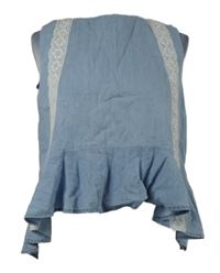 Dámská světlemodrá halenka riflového vzhledu s krajkou Tommy Hilfiger