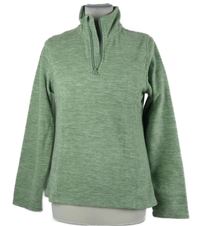 Dámská světlezelená melírovaná fleecová mikina 