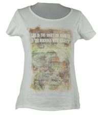 Dámské bílé tričko s potiskem Multiblu 