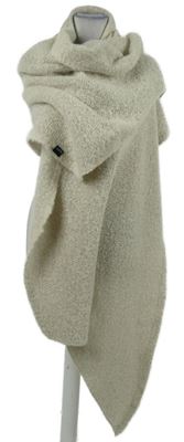 Dámský béžovošedý pletený pléd 