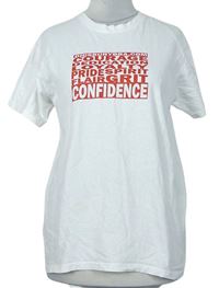 Dámské bílé tričko s nápisy Fruit of the loom 