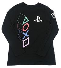 Černé triko s potiskem - PlayStation