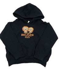 Tmavomodrá mikina se lvy a kapucí AWDis