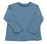 Modré triko s kapsou 