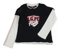 Černo-bílé triko s potiskem H&M