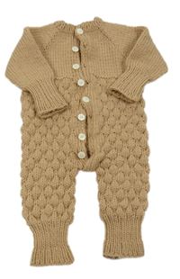 Béžový pletený overal