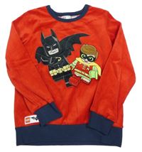 ČErveno-modrá sametová mikina s Batmanem H&M