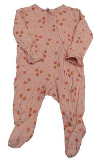 Růžový overal s jahůdkami Tu