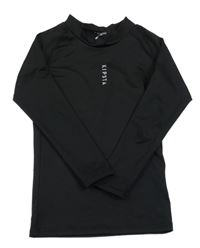 Černé funkční triko s logem kipsta