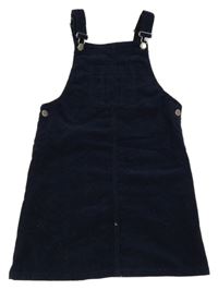 Tmavomodré manšestrové šaty Mango