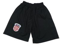 Černé fotbalové sportovní kraťasy Chorvatsko 