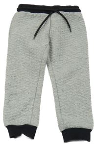 Šedo-černé tepláky