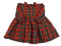 Červeno-zeleno-barevné kostkované šaty Tu