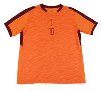 Oranžovo-vínový fotbalový dress FINN Decathlon